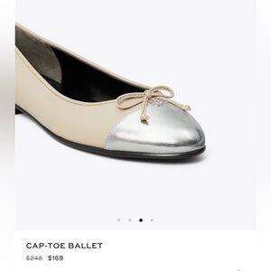 Tory Burch Women's Ballet Flats - Tan and Silver